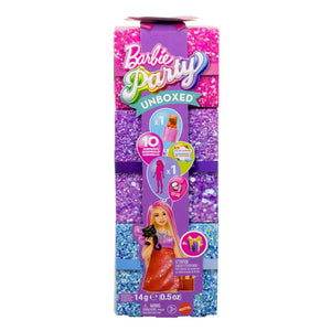 BARBIE PARTY UNBOXED GLAM SERIES PUNAINEN