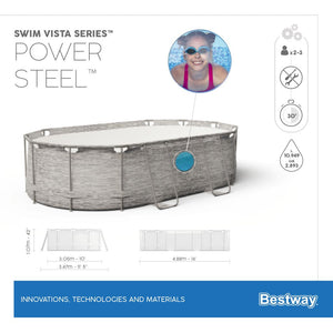 BESTWAY UIMA-ALLAS 488 X 305 X 107 CM POWER STEEL VISTA