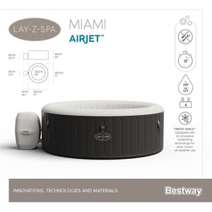 BESTWAY LAY-Z-SPA MIAMI AIRJET ULKOPOREALLAS