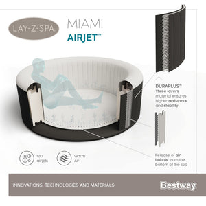 BESTWAY LAY-Z-SPA MIAMI AIRJET ULKOPOREALLAS