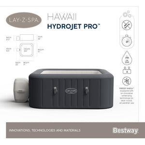 BESTWAY LAY-Z-SPA HAWAII HYDROJET PRO ULKOPOREALLAS