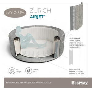 BESTWAY LAY-Z-SPA ZURICH AIRJET ULKOPOREALLAS