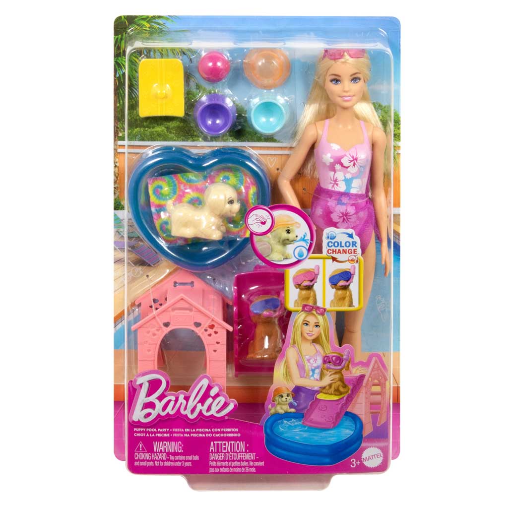 BARBIE PUPPY POOL PARTY LEIKKISETTI