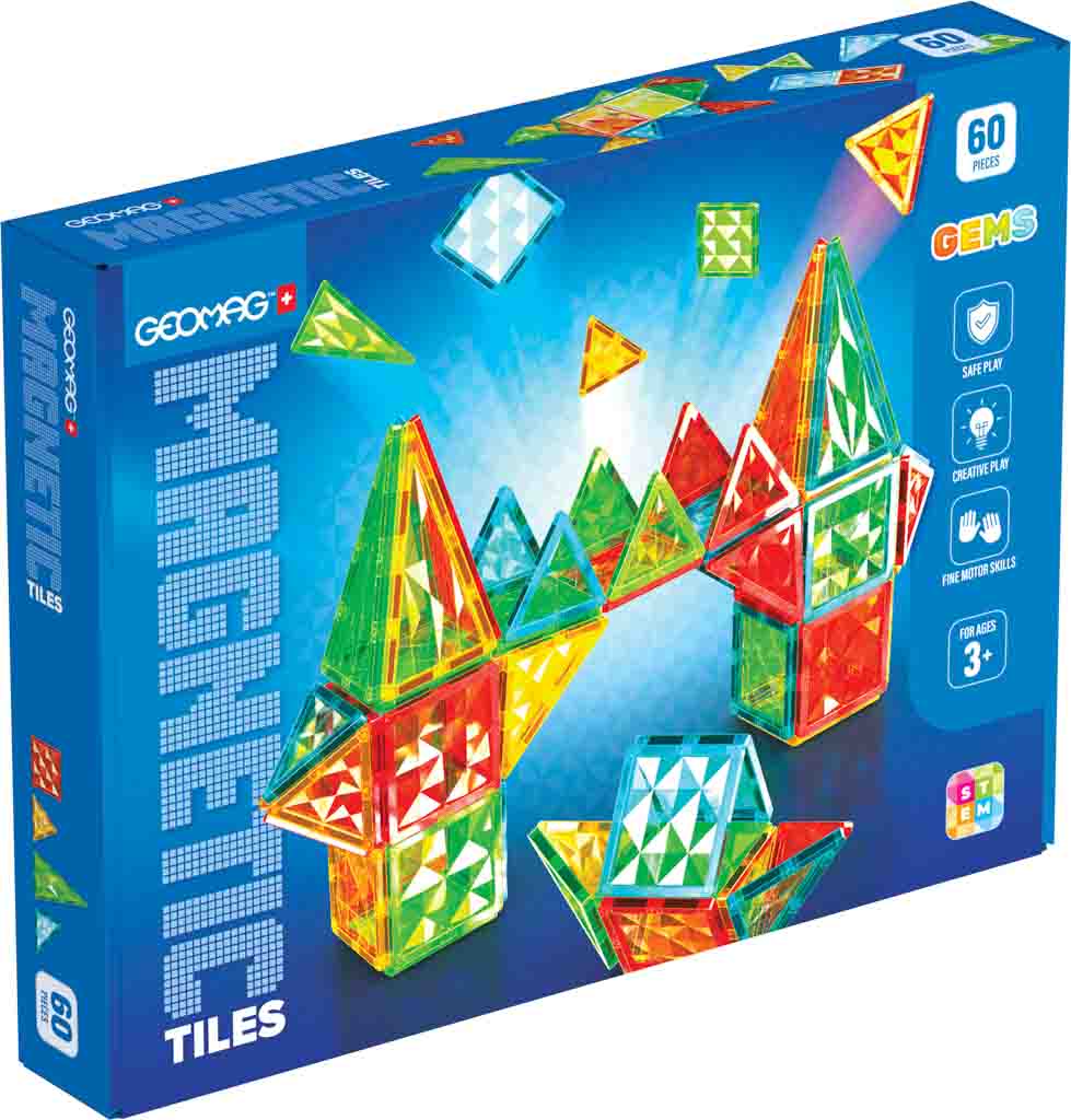 GEOMAG TILES GEMS MAGNEETTILAATAT 60 OSAA