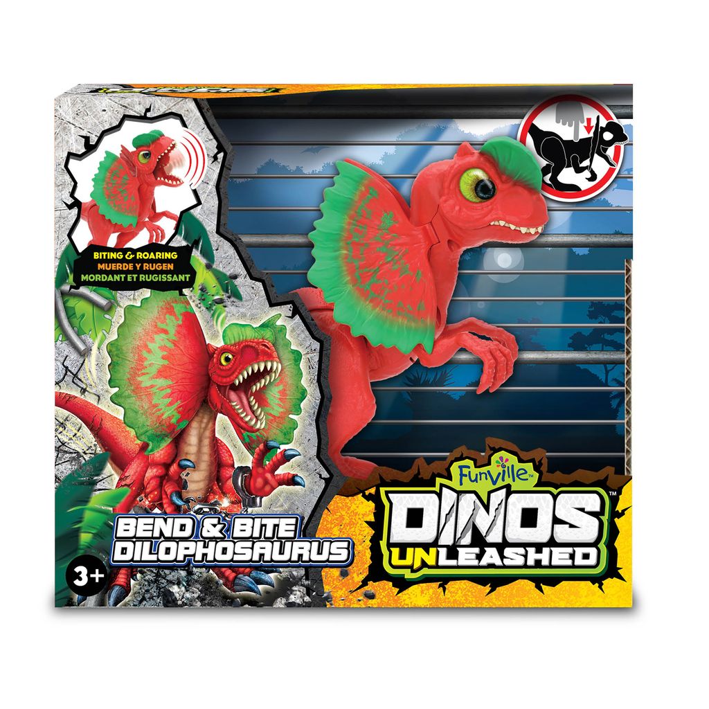 DINOS UNLEASHED BEND & BITE DILOPHOSAURUS - DINOSAURUS