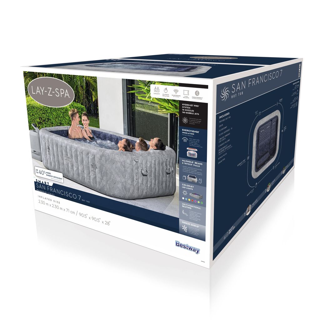 Lay-Z-Spa San Francisco Smart Luxe Hydrojet Pro Poreallas