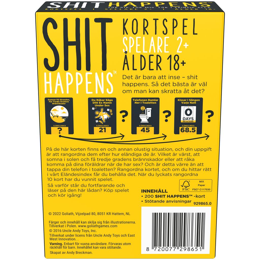 SHIT HAPPENS PARTYSPEL - SVENSKA