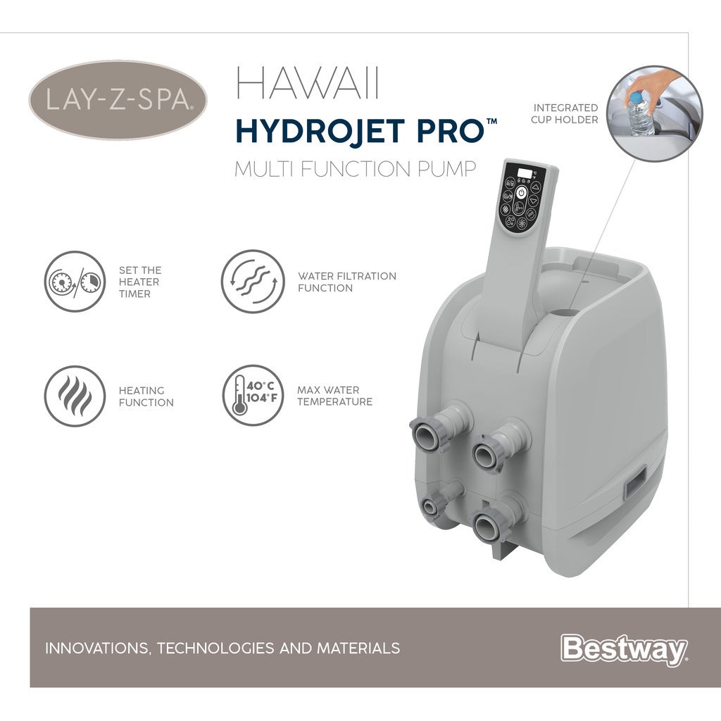 BESTWAY LAY-Z-SPA HAWAII HYDROJET PRO ULKOPOREALLAS