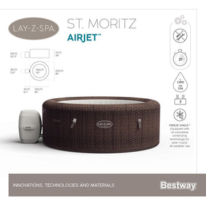 BESTWAY LAY-Z-SPA ST. MORITZ AIRJET ULKOPOREALLAS