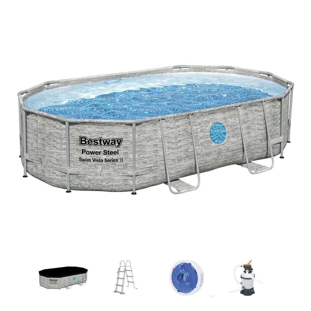 BESTWAY UIMA-ALLAS 488 X 305 X 107 CM POWER STEEL VISTA