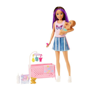 barbie skipper sleepy baby leikkisetti