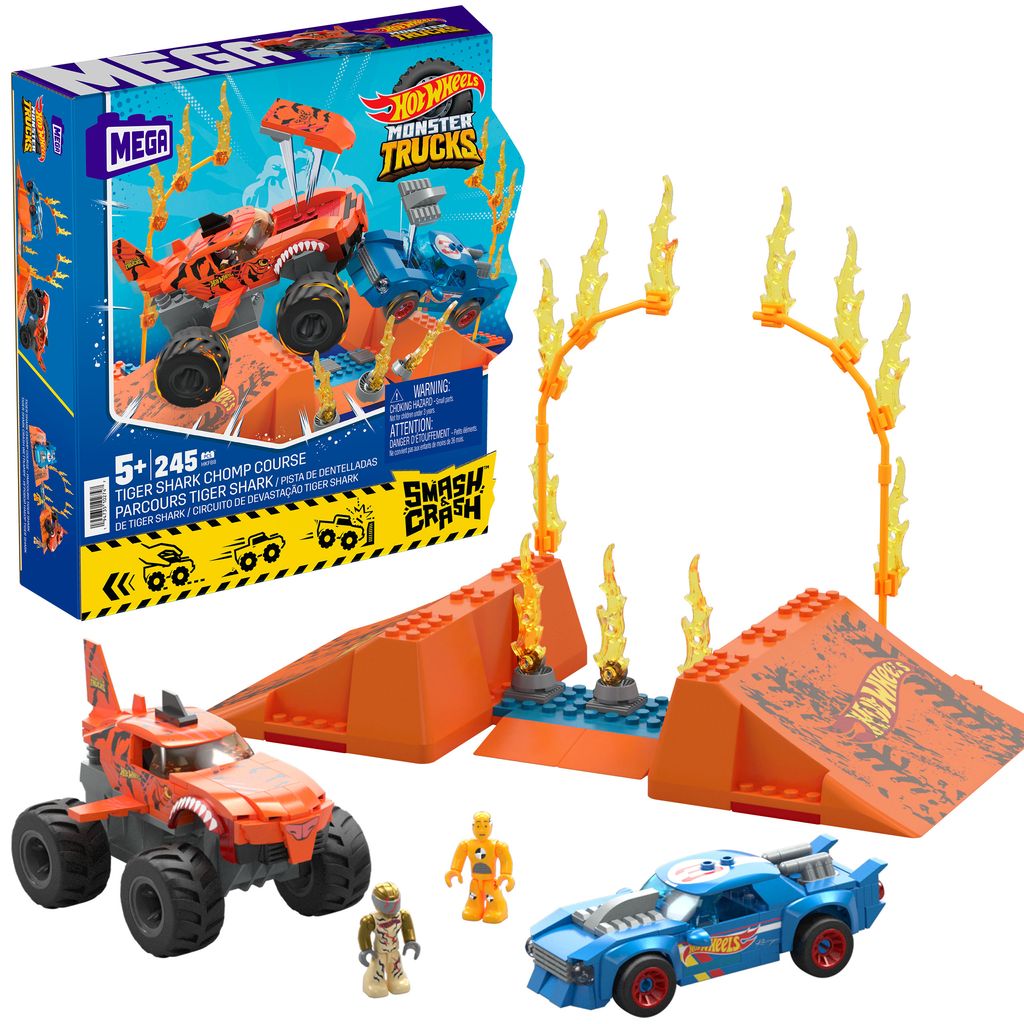 mega hot wheels tiger shark chomp course